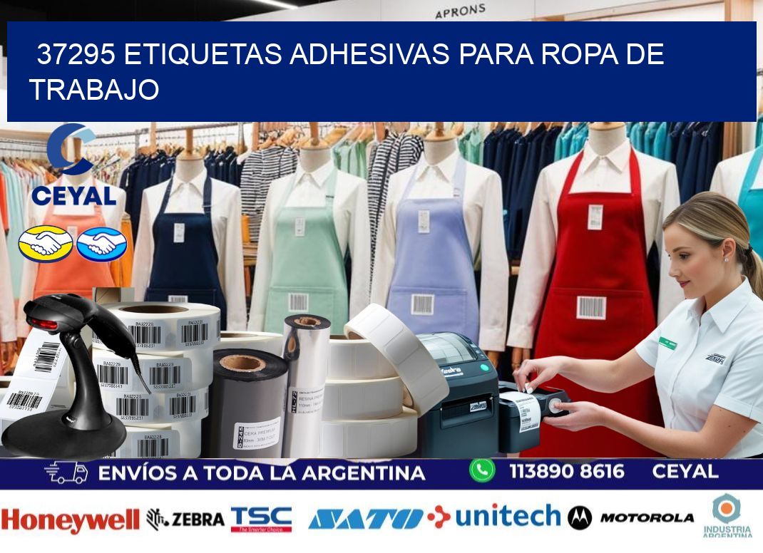 37295 Etiquetas adhesivas para ropa de trabajo