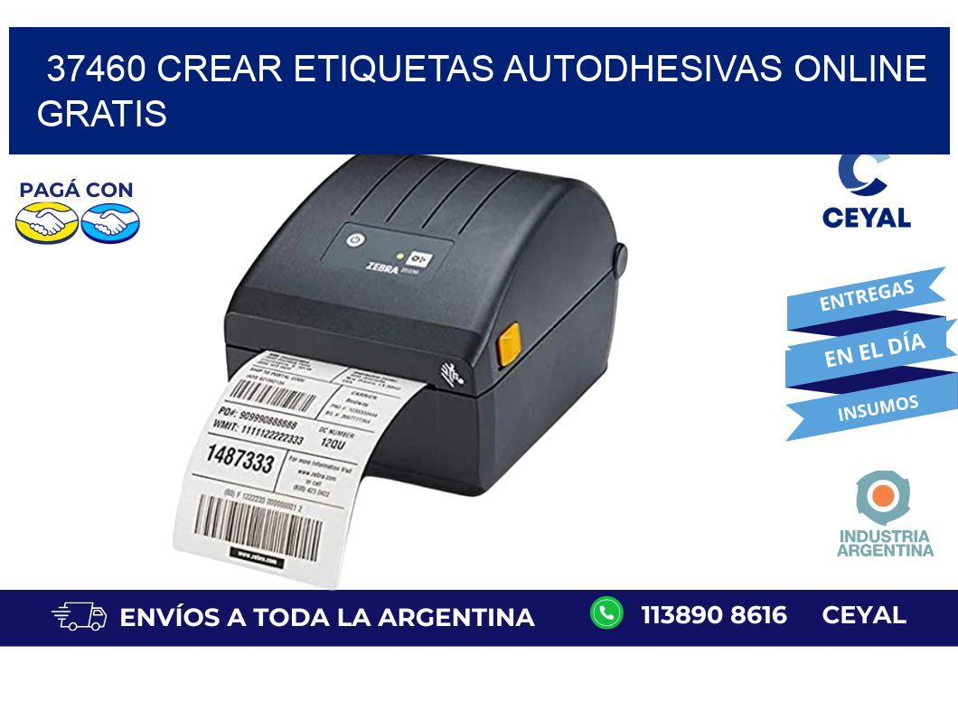 37460 Crear etiquetas autodhesivas online gratis
