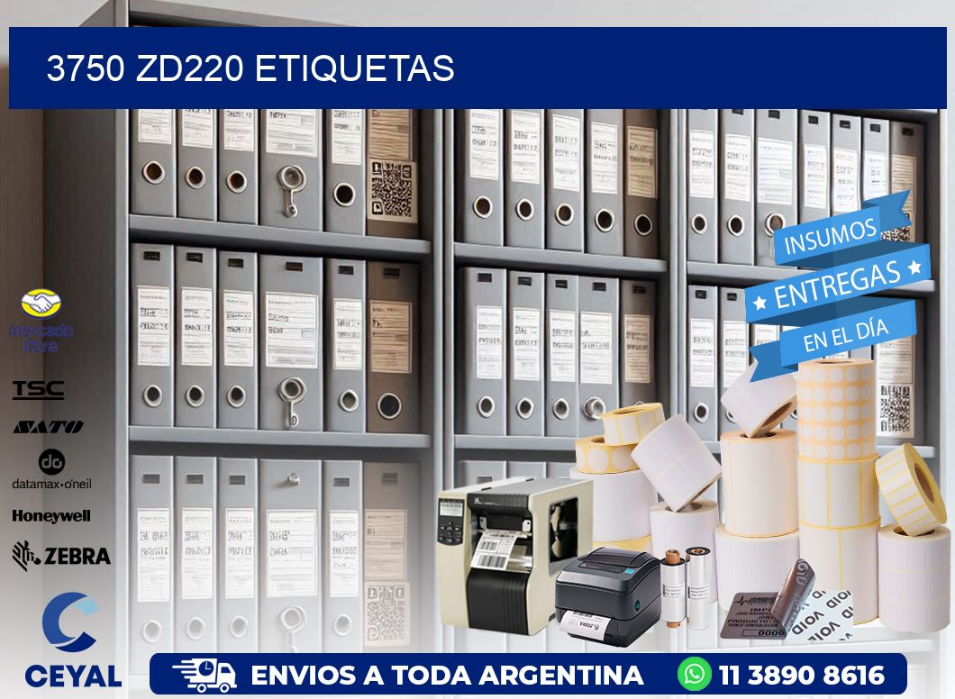 3750 ZD220 etiquetas