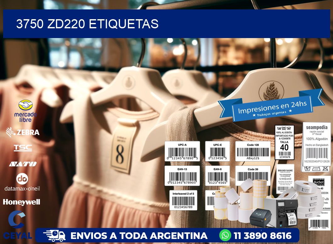 3750 ZD220 etiquetas