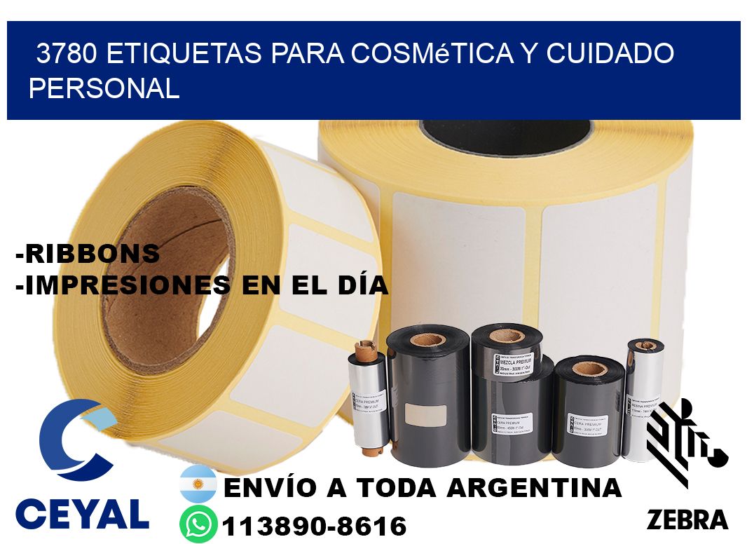 3780 Etiquetas para cosmética y cuidado personal