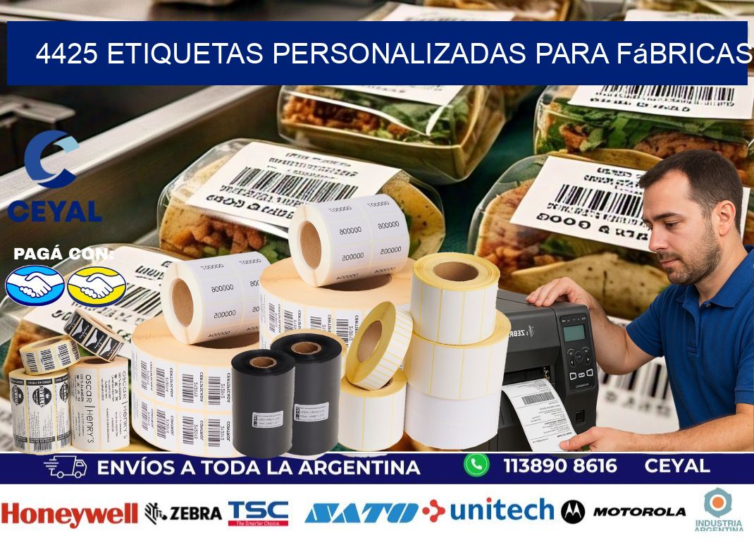 4425 Etiquetas personalizadas para fábricas