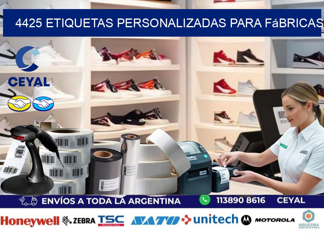 4425 Etiquetas personalizadas para fábricas