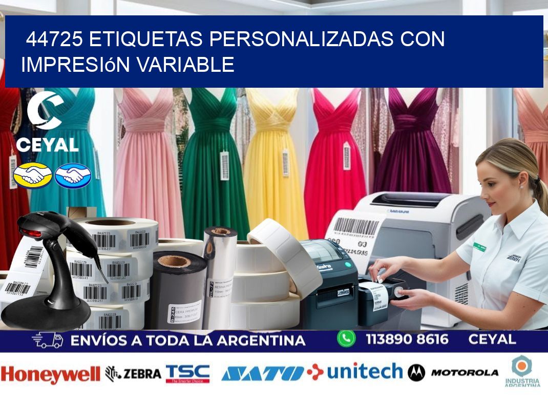 44725 etiquetas personalizadas con impresión variable