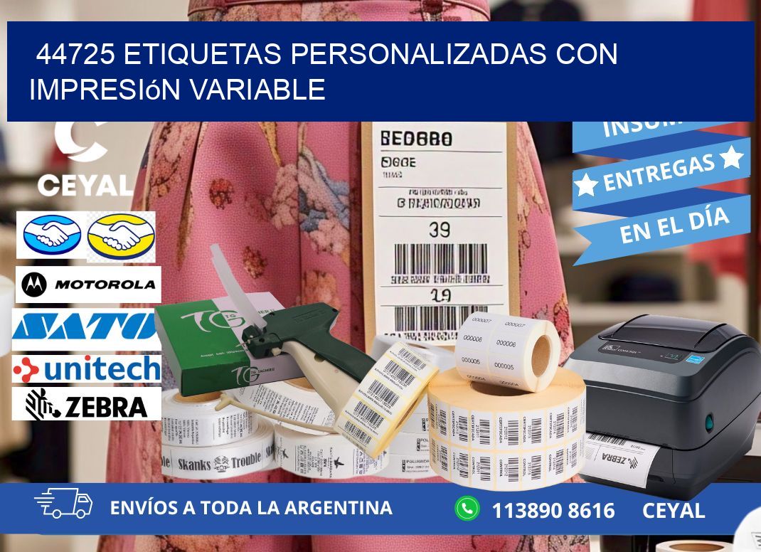 44725 etiquetas personalizadas con impresión variable