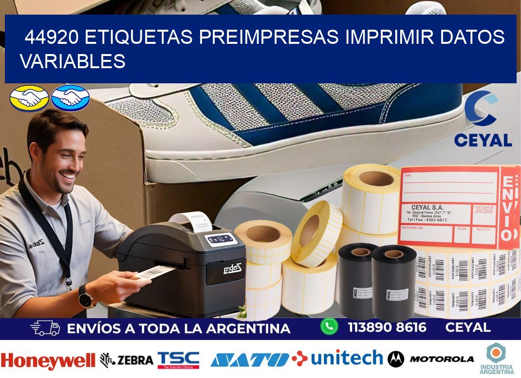 44920 Etiquetas preimpresas imprimir datos variables