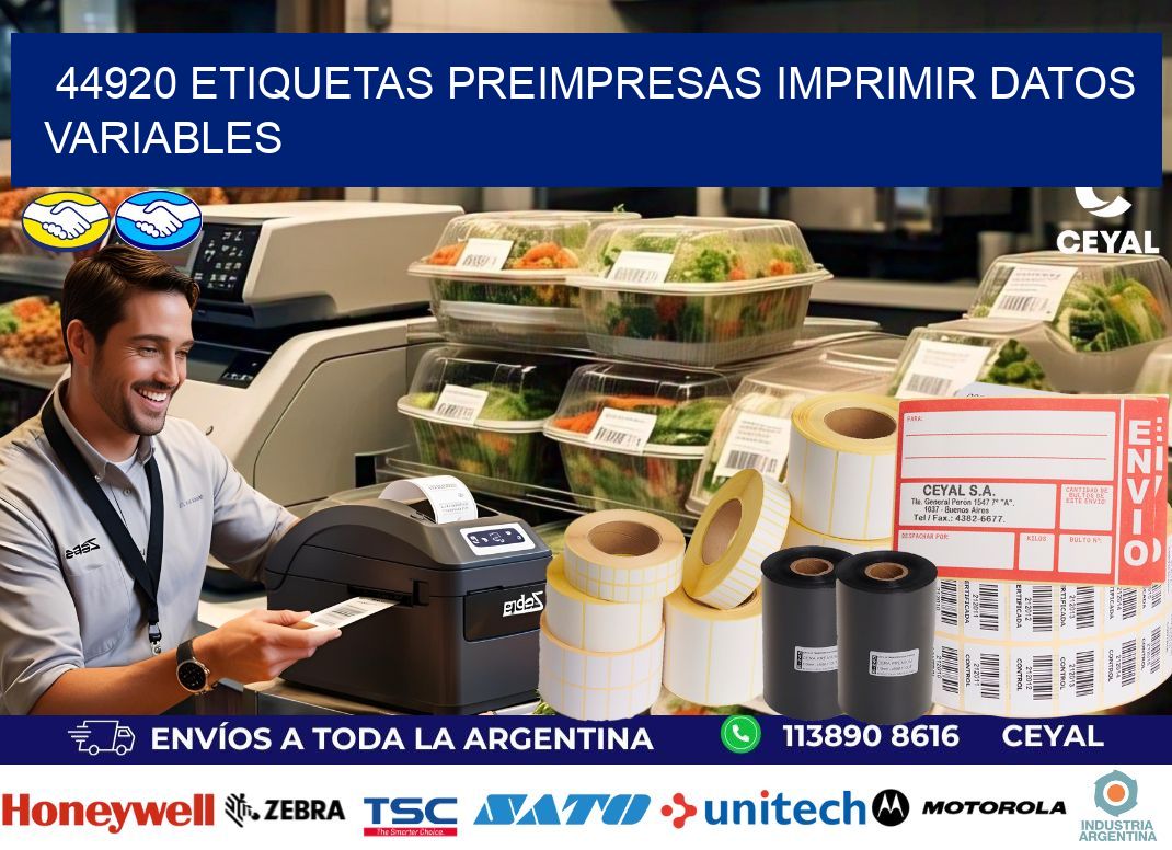 44920 Etiquetas preimpresas imprimir datos variables