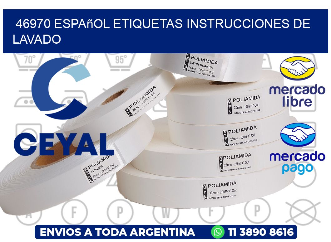 46970 español etiquetas instrucciones de lavado