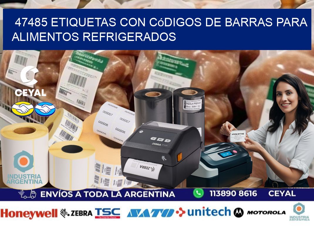 47485 Etiquetas con códigos de barras para alimentos refrigerados