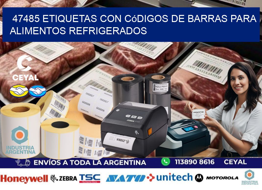 47485 Etiquetas con códigos de barras para alimentos refrigerados