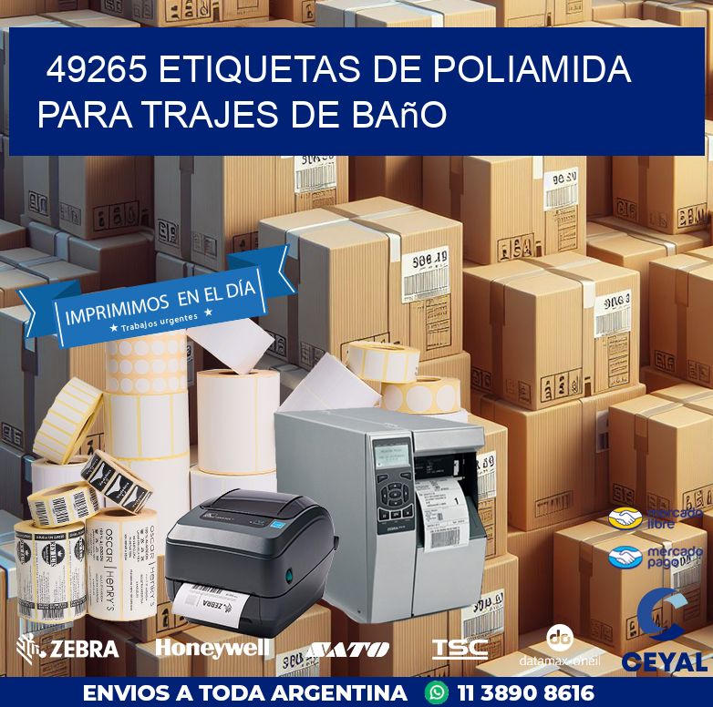 49265 etiquetas de poliamida para trajes de baño