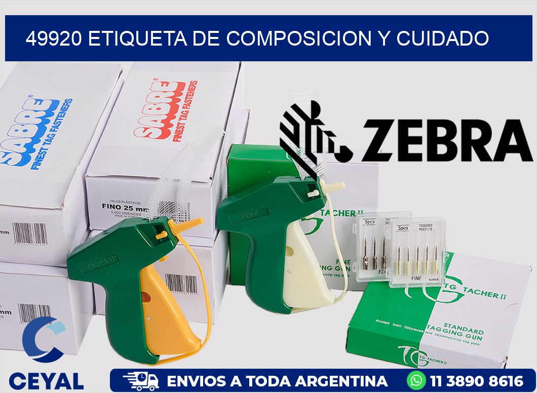 49920 etiqueta de composicion y cuidado