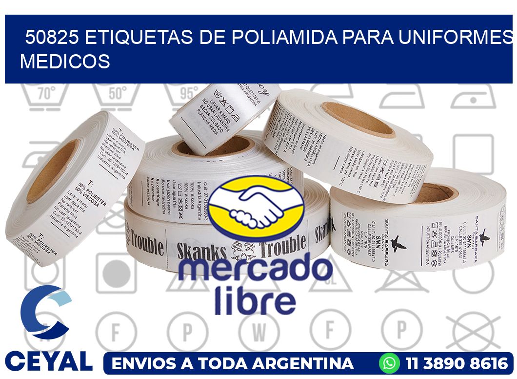 50825 Etiquetas de poliamida para uniformes medicos
