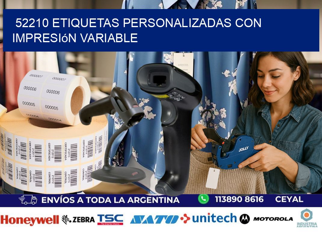 52210 etiquetas personalizadas con impresión variable