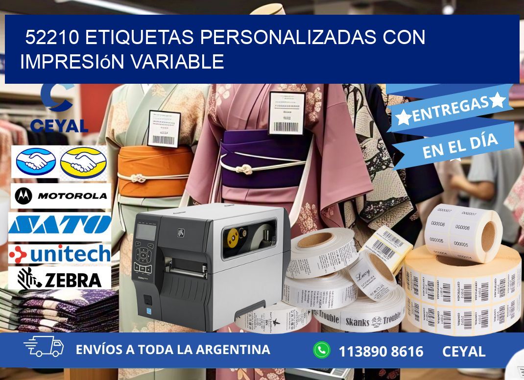52210 etiquetas personalizadas con impresión variable