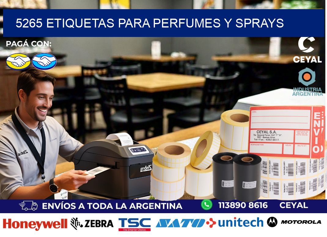 5265 Etiquetas para perfumes y sprays
