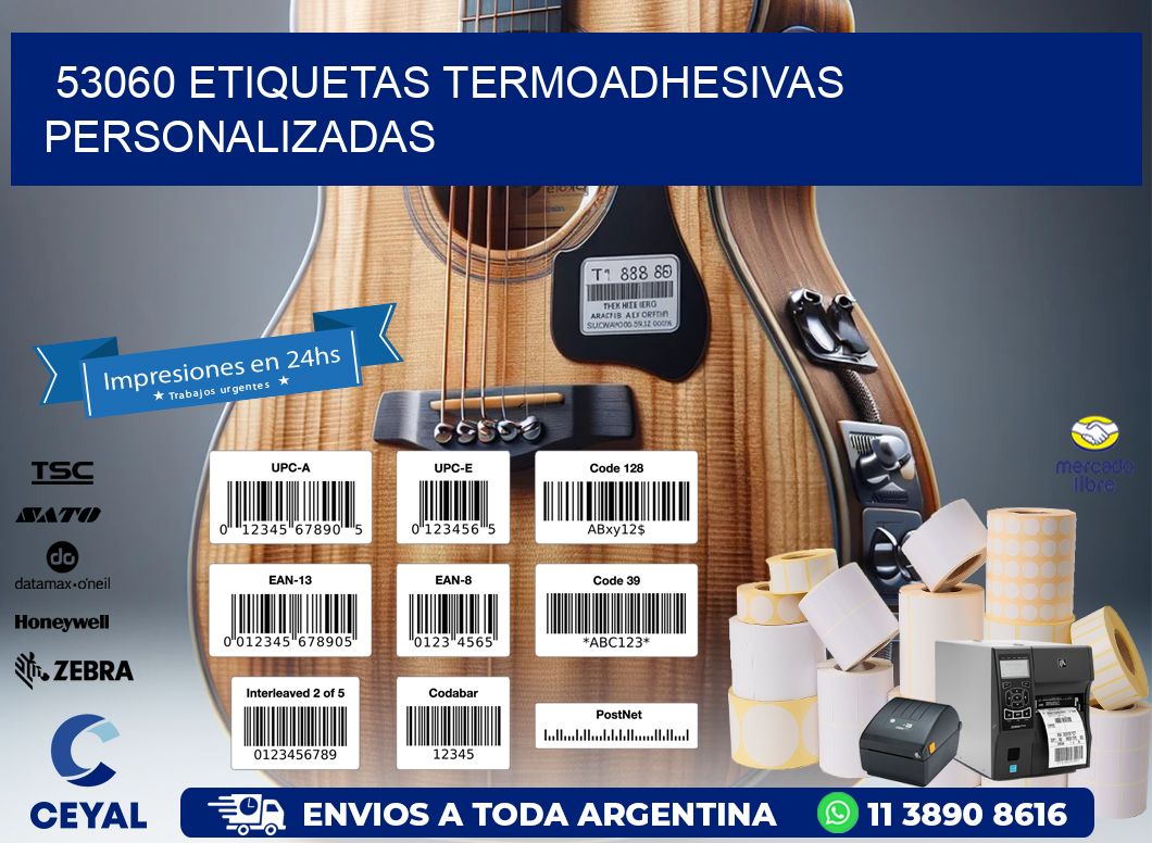 53060 Etiquetas termoadhesivas personalizadas