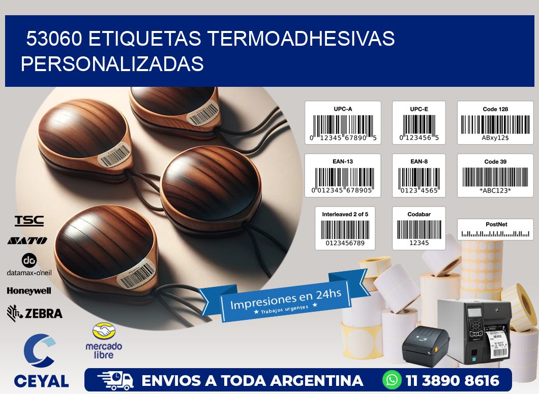 53060 Etiquetas termoadhesivas personalizadas