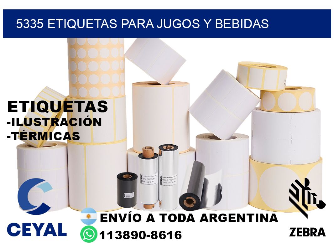 5335 Etiquetas para jugos y bebidas