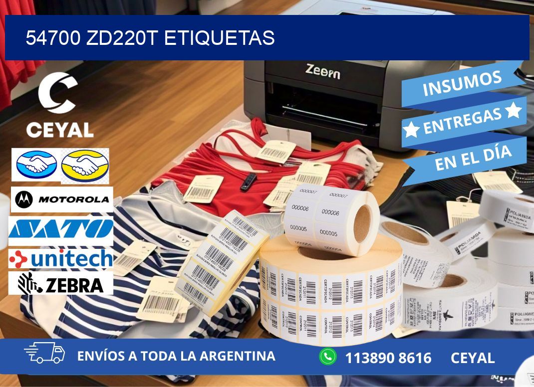 54700 ZD220t etiquetas