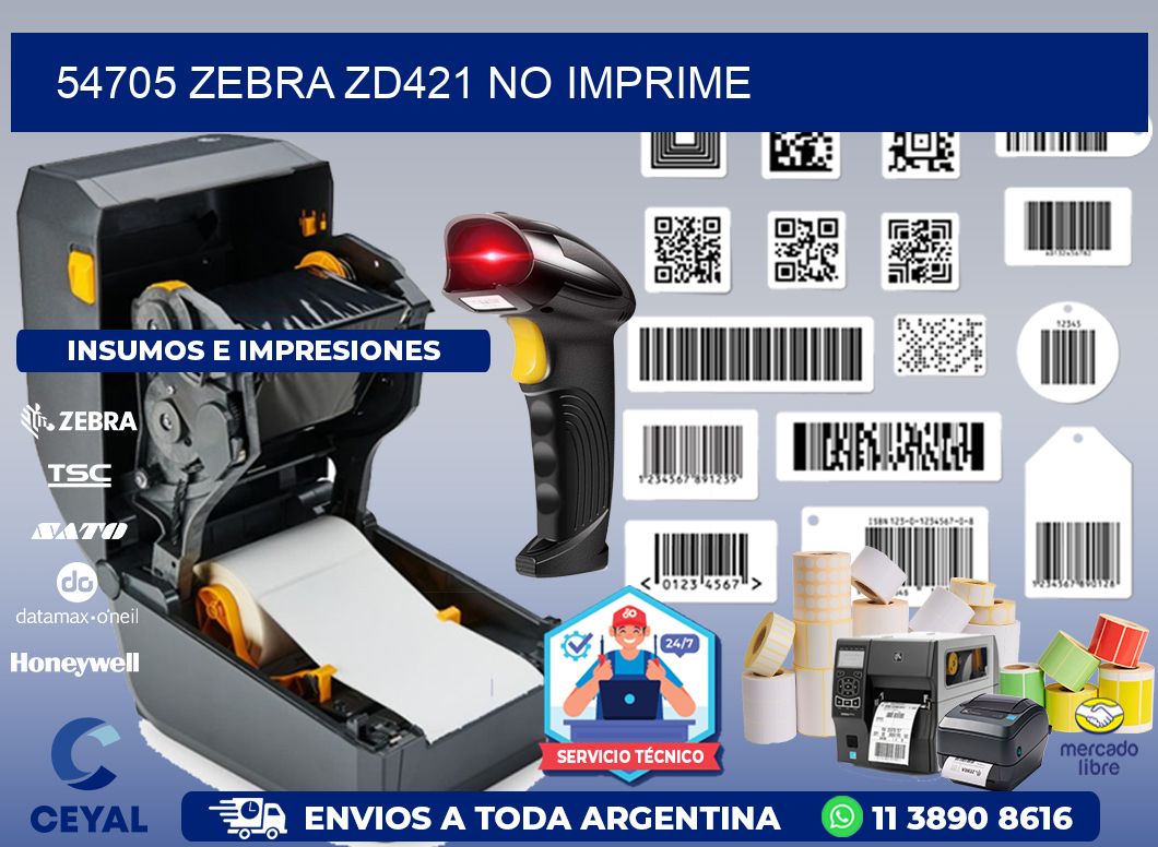 54705 Zebra ZD421 no imprime
