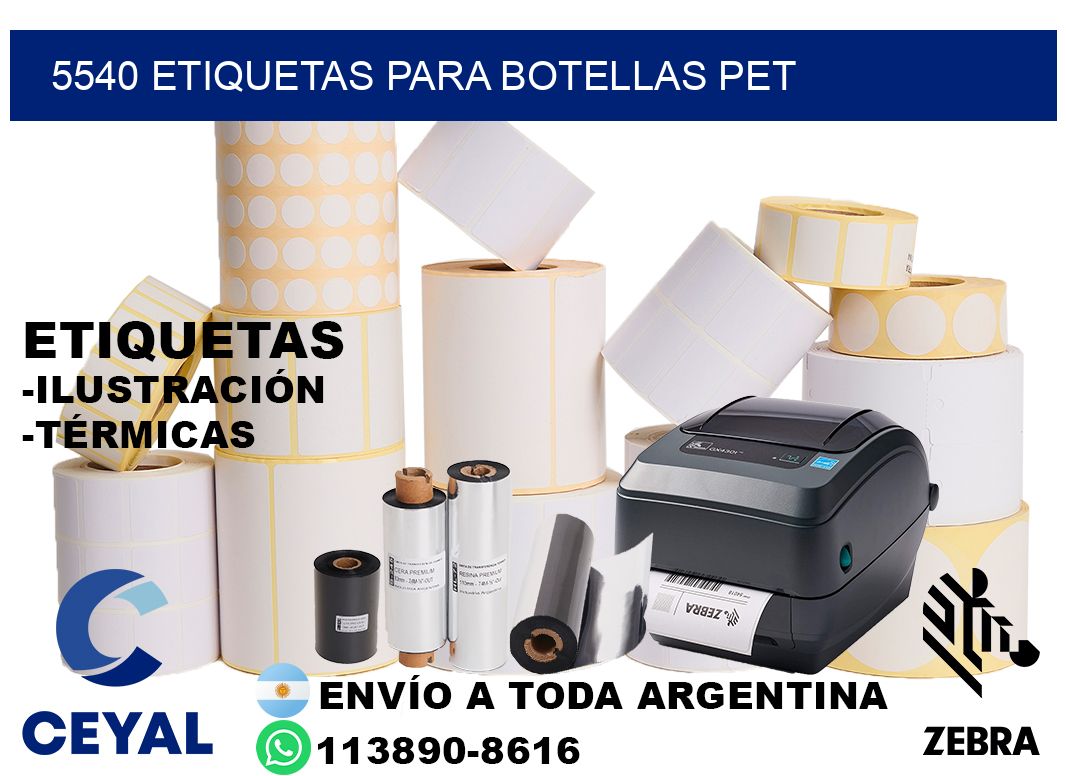 5540 Etiquetas para botellas PET