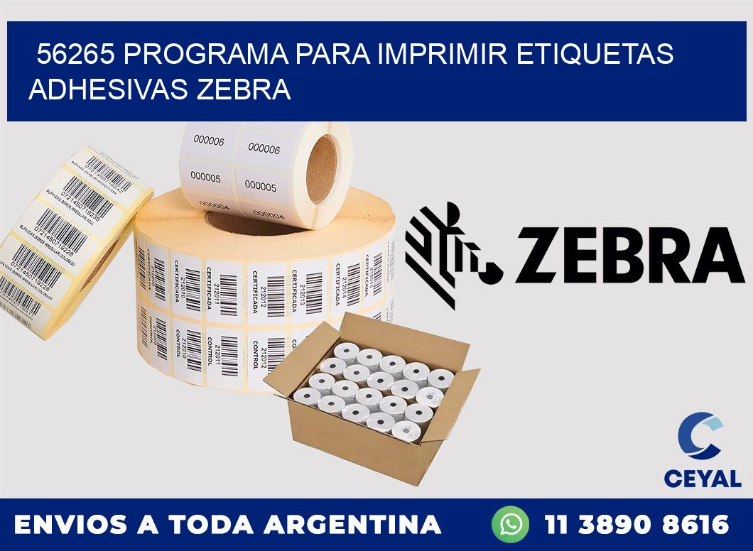 56265 Programa para imprimir etiquetas adhesivas zebra