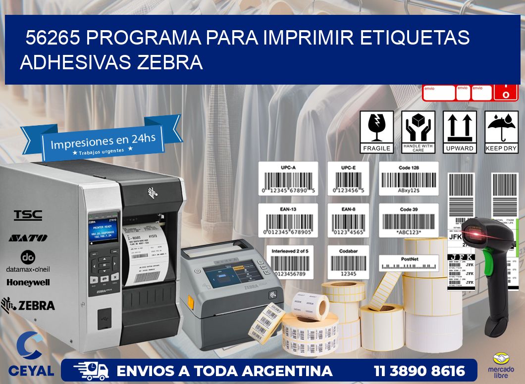 56265 Programa para imprimir etiquetas adhesivas zebra