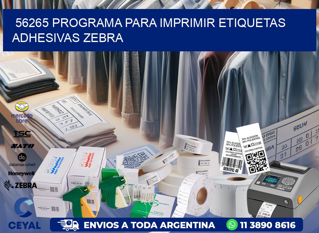 56265 Programa para imprimir etiquetas adhesivas zebra