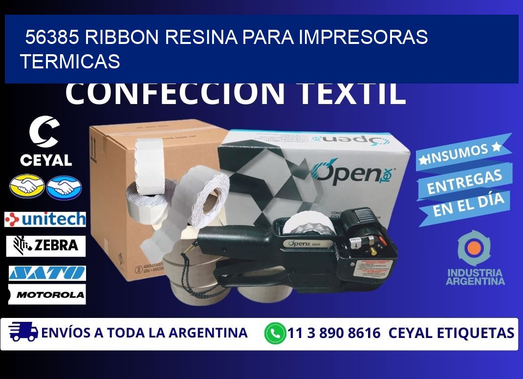 56385 ribbon resina para impresoras termicas