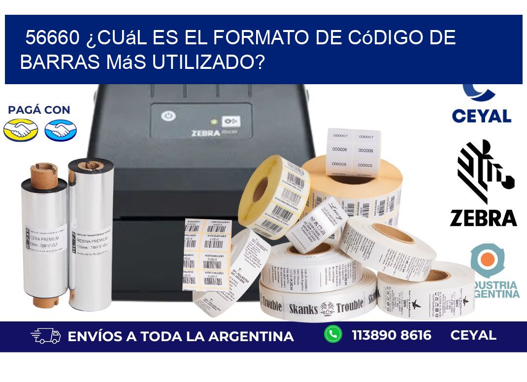 56660 ¿Cuál es el formato de código de barras más utilizado?