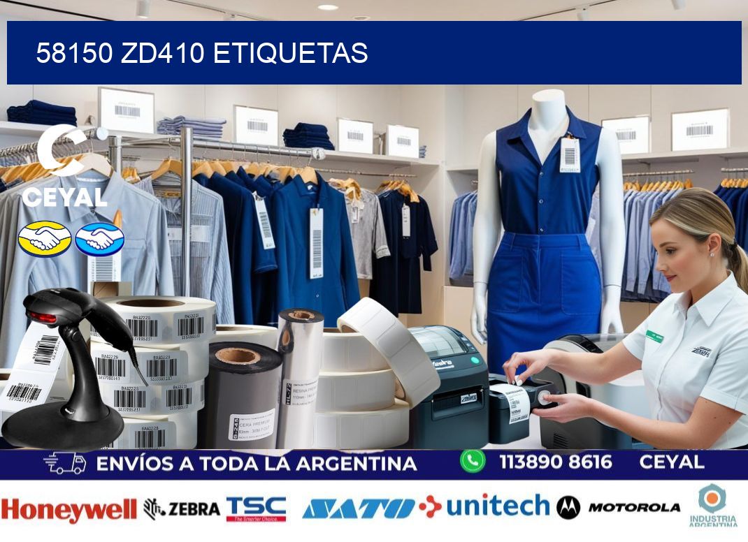 58150 ZD410 etiquetas