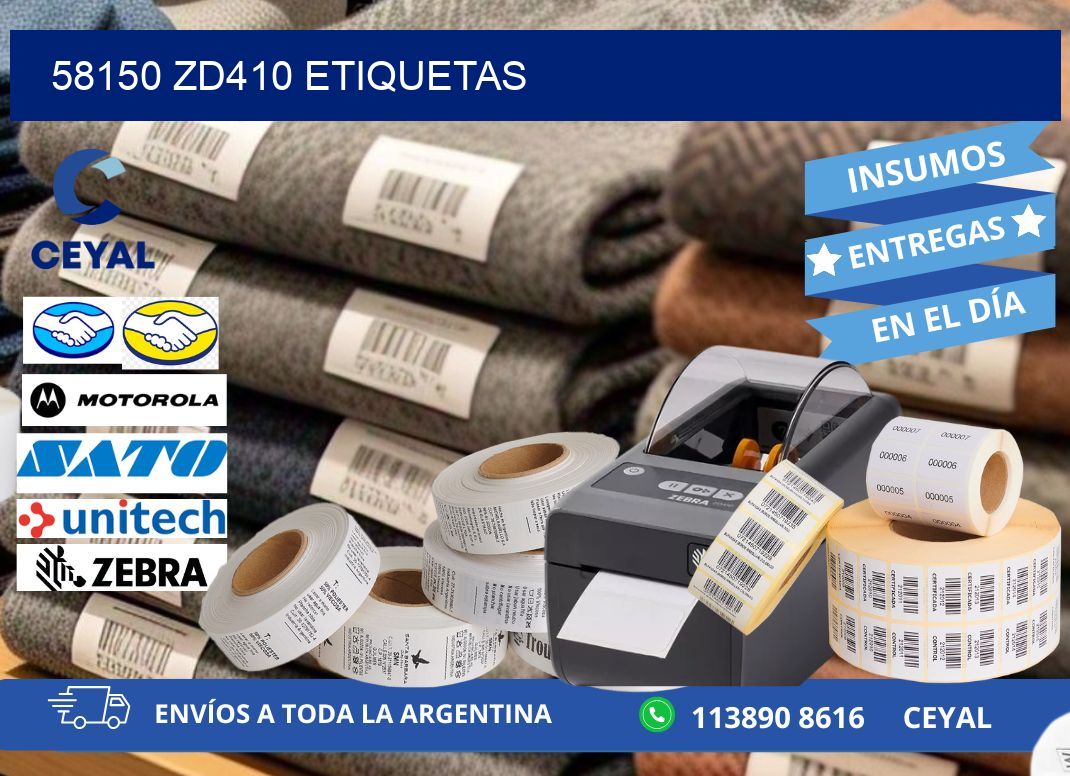 58150 ZD410 etiquetas