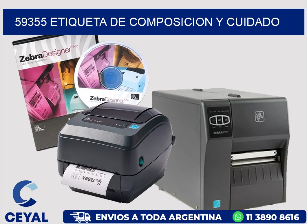 59355 etiqueta de composicion y cuidado