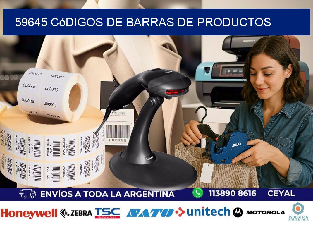 59645 Códigos de barras de productos