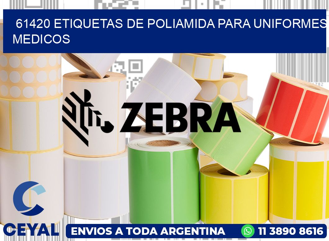 61420 Etiquetas de poliamida para uniformes medicos