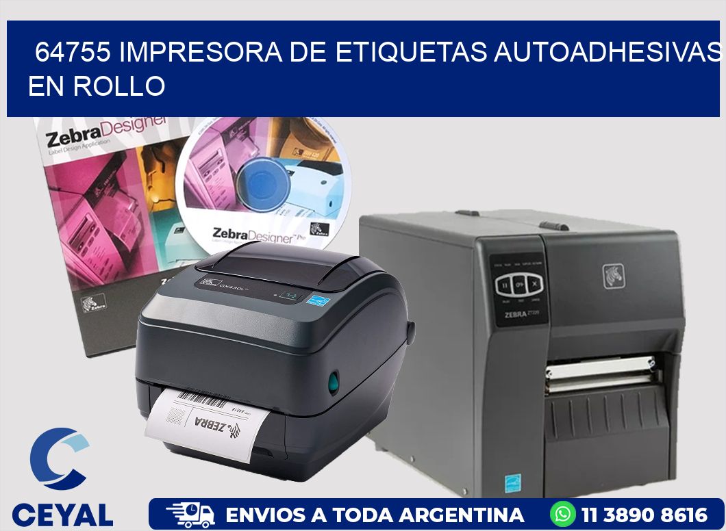 64755 impresora de etiquetas autoadhesivas en rollo