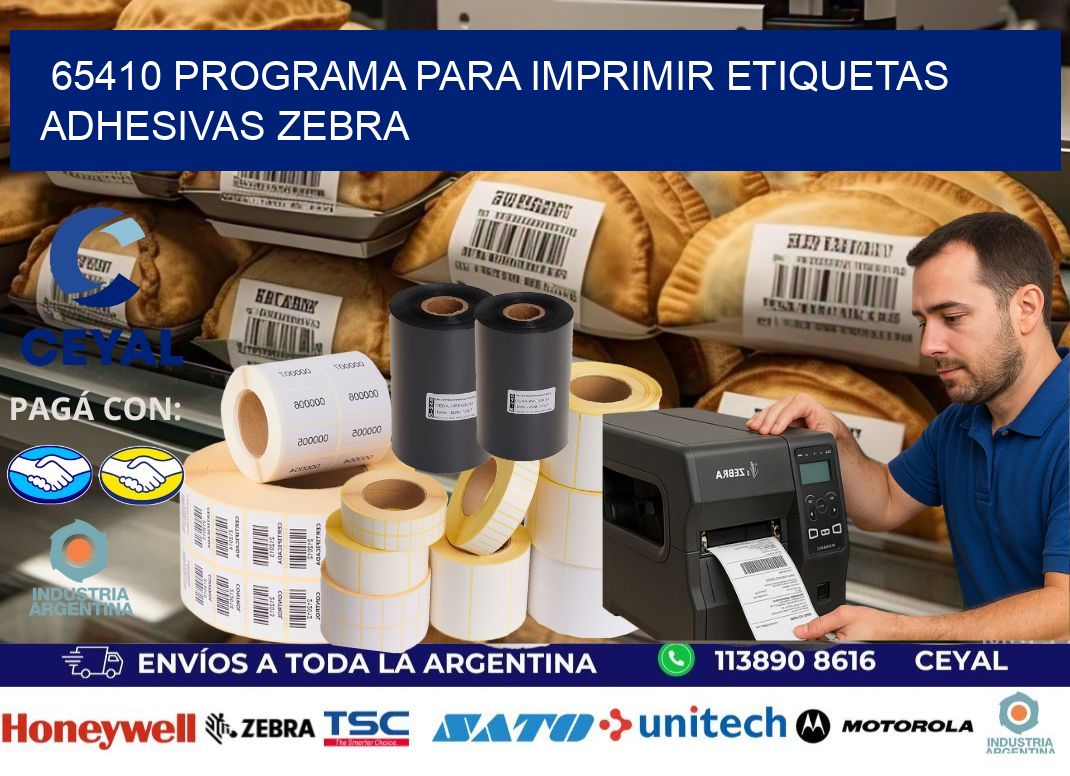 65410 Programa para imprimir etiquetas adhesivas zebra
