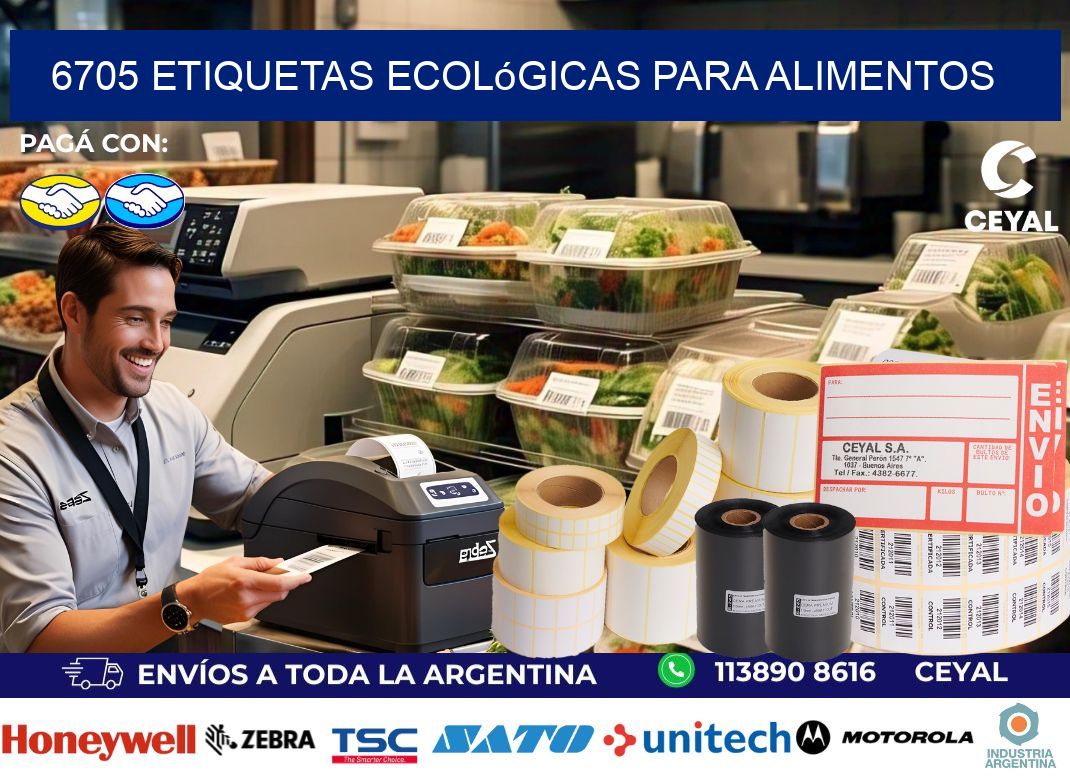 6705 Etiquetas ecológicas para alimentos