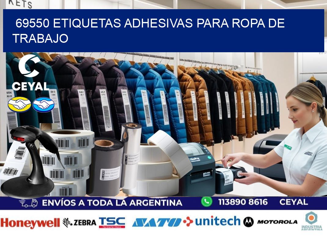 69550 Etiquetas adhesivas para ropa de trabajo