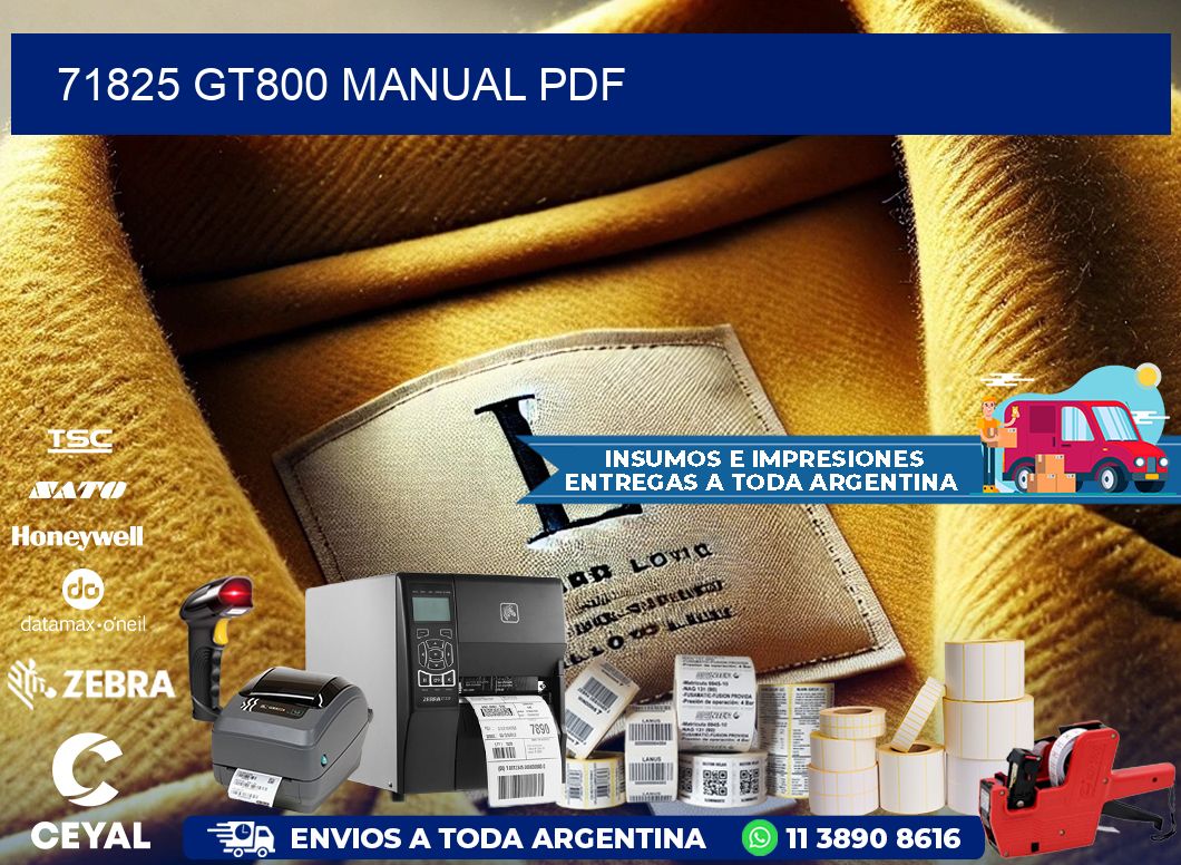 71825 GT800 manual PDF