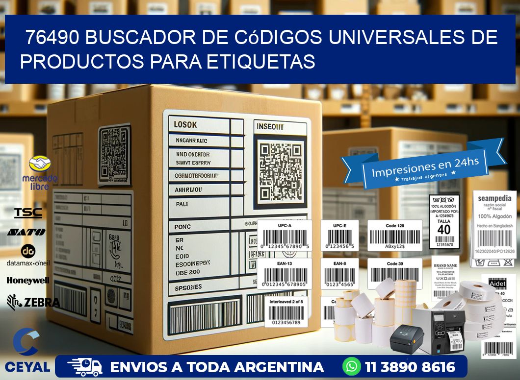 76490 Buscador de códigos universales de productos para etiquetas