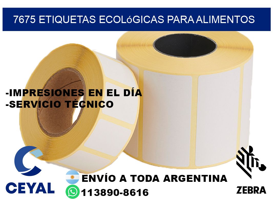 7675 Etiquetas ecológicas para alimentos