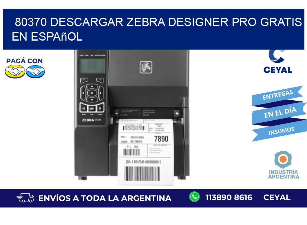 80370 Descargar Zebra Designer Pro gratis en Español