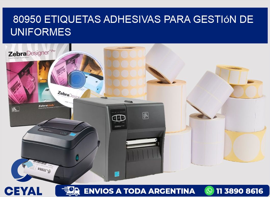 80950 Etiquetas adhesivas para gestión de uniformes