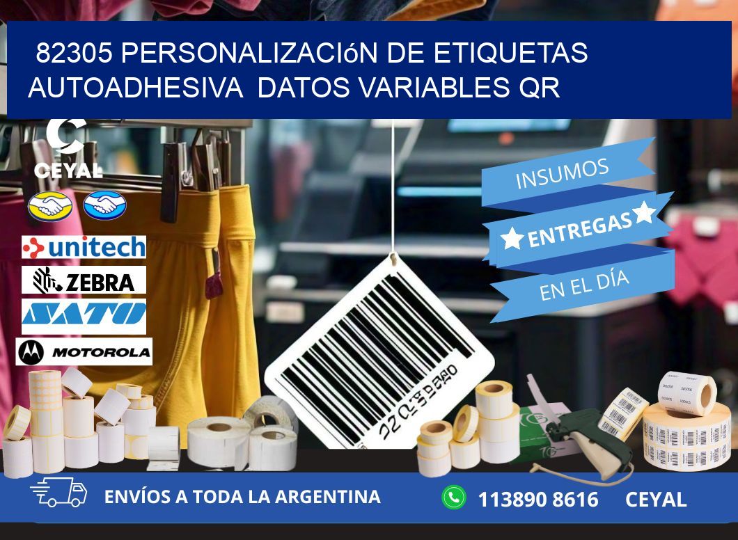 82305 Personalización de etiquetas autoadhesiva  datos variables QR