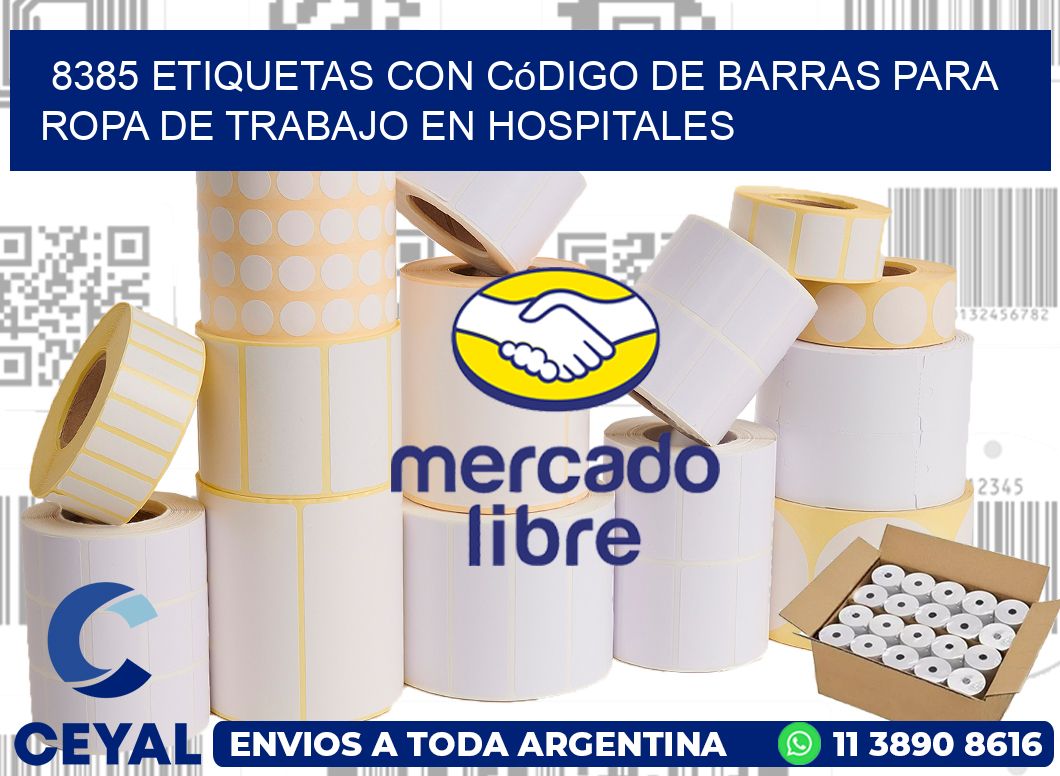 8385 Etiquetas con código de barras para ropa de trabajo en hospitales