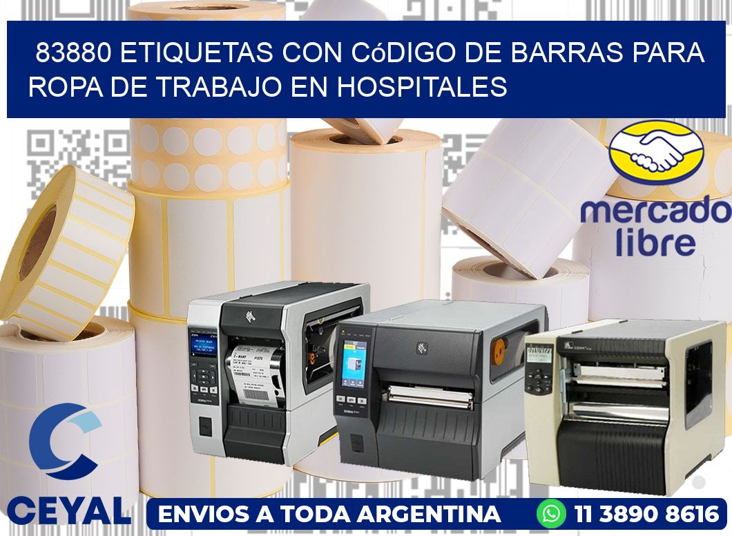 83880 Etiquetas con código de barras para ropa de trabajo en hospitales