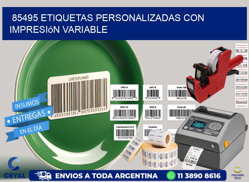 85495 etiquetas personalizadas con impresión variable