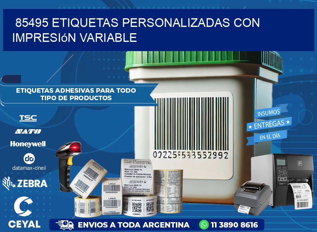 85495 etiquetas personalizadas con impresión variable